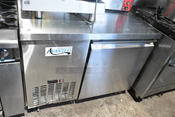 BRAND NEW SCRATCH AND DENT! 2024 Avantco 178SSUD1R Stainless Steel Commercial Single Door Undercounter Cooler on Commercial Casters. 115 Volts, 1 Phase. Tested and Working! - Image 1 of 7