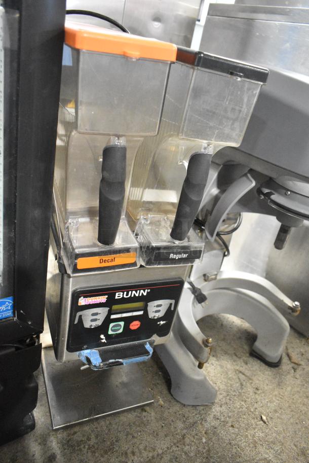 Bunn MHG Stainless Steel Commercial Countertop 2 Hopper Coffee Bean Grinder. 120 Volts, 1 Phase. Tested and Working! - Image 1 of 7
