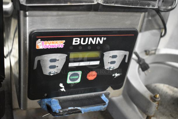 Bunn MHG Stainless Steel Commercial Countertop 2 Hopper Coffee Bean Grinder. 120 Volts, 1 Phase. Tested and Working! - Image 3 of 7
