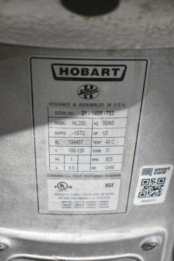Hobart Legacy HL200 Metal Commercial Countertop 20 Quart Planetary Dough Mixer. 100-120 Volts, 1 Phase. Tested and Working! - Image 7 of 7