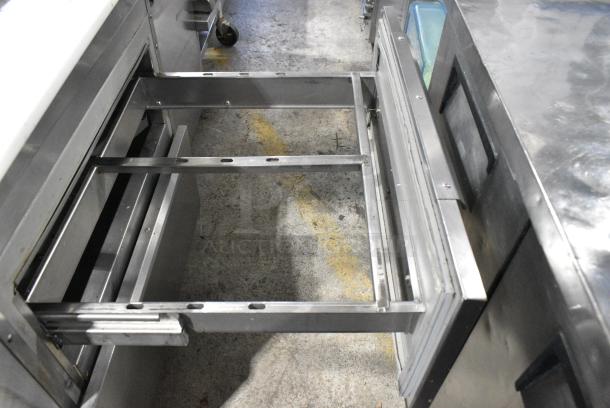 Stainless Steel Commercial Sandwich Salad Prep Table Bain Marie Mega Top w/ 2 Drawers. 115 Volts, 1 Phase. Tested and Powers On But Does Not Get Cold - Image 4 of 11