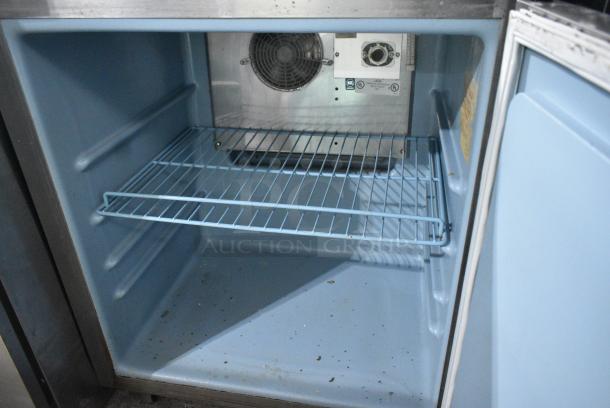 Delfield 406CA-DD1 Stainless Steel Commercial Single Door Undercounter Cooler on Commercial Casters. 115 Volts, 1 Phase. Tested and Powers On But Does Not Get Cold - Image 3 of 6