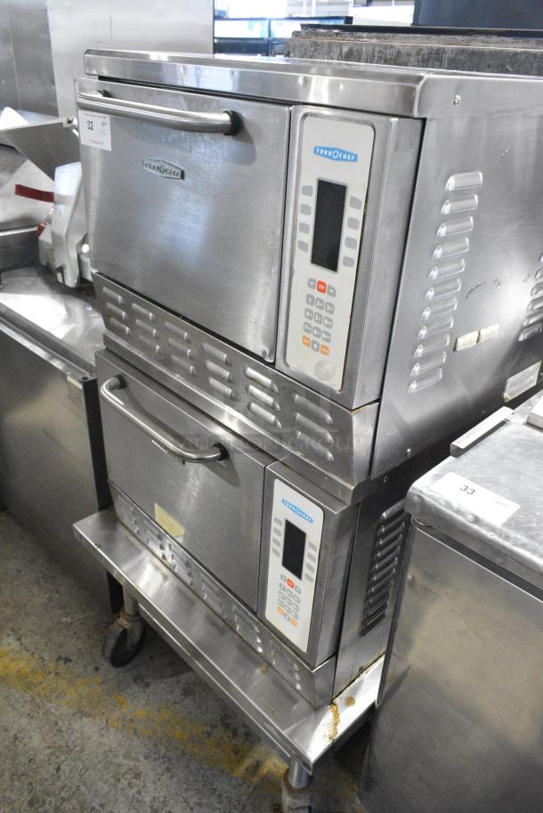 2 Turbochef NGC Stainless Steel Commercial Electric Powered Rapid Cook Ovens on Equipment Stand w/ Commercial Casters. 208/240 Volts, 1 Phase. 2 Times Your Bid! - Image 1 of 15