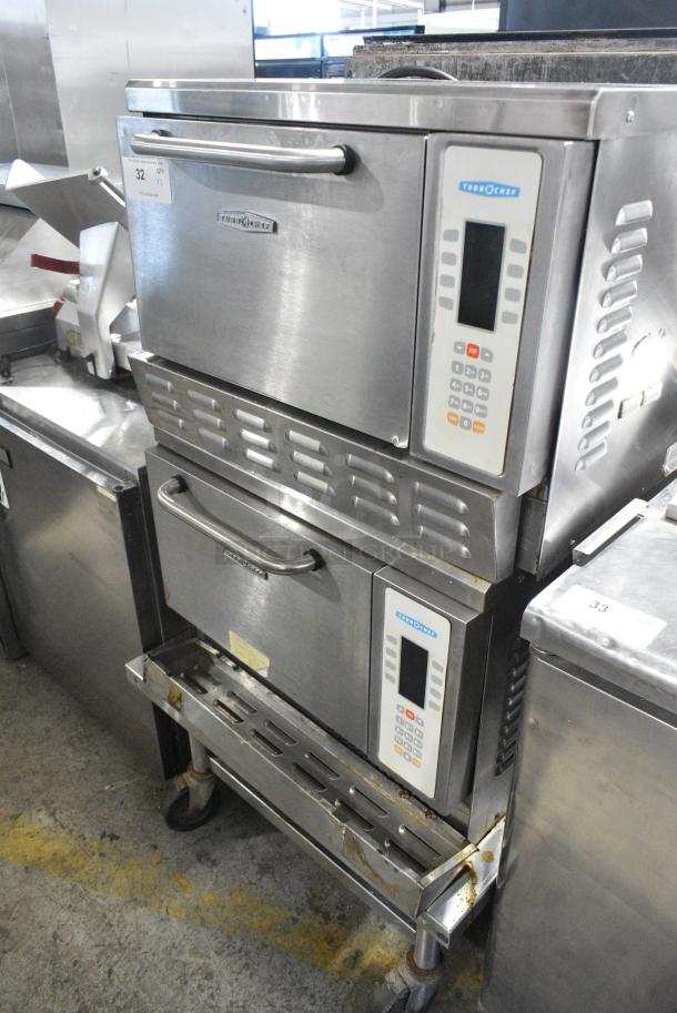 2 Turbochef NGC Stainless Steel Commercial Electric Powered Rapid Cook Ovens on Equipment Stand w/ Commercial Casters. 208/240 Volts, 1 Phase. 2 Times Your Bid! - Image 3 of 15