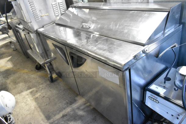 Turbo Air TST-60SD Stainless Steel Commercial Sandwich Salad Prep Table Bain Marie Mega Top on Commercial Casters. 115 Volts, 1 Phase. Cannot Test Due To Damaged Plug - Image 2 of 10