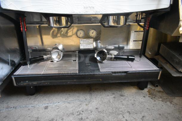 Schaerer Barista Metal Commercial Countertop 2 Group Automatic Espresso Machine w/ 2 Portafilters and 2 Hoppers. 208-240 Volts, 1 Phase. - Image 7 of 7
