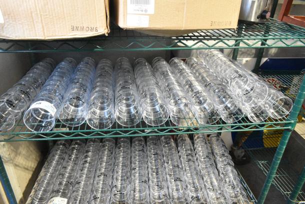 ALL ONE MONEY! Lot of 120 Clear Poly Beverage Tumblers - Image 1 of 3