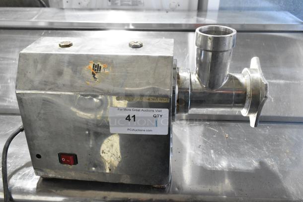 Boxer Metal Countertop Meat Grinder. 115 Volts, 1 Phase. Cannot Test Due To Damaged Plug - Image 1 of 6