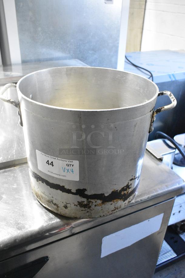 4 Metal Items Including Stock Pot, Sauce Pan, Bowl and Cylindrical Drop In. 4 Times Your Bid! - Image 3 of 6