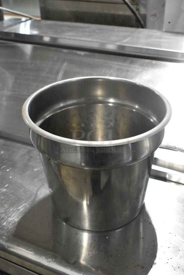 4 Metal Items Including Stock Pot, Sauce Pan, Bowl and Cylindrical Drop In. 4 Times Your Bid! - Image 5 of 6