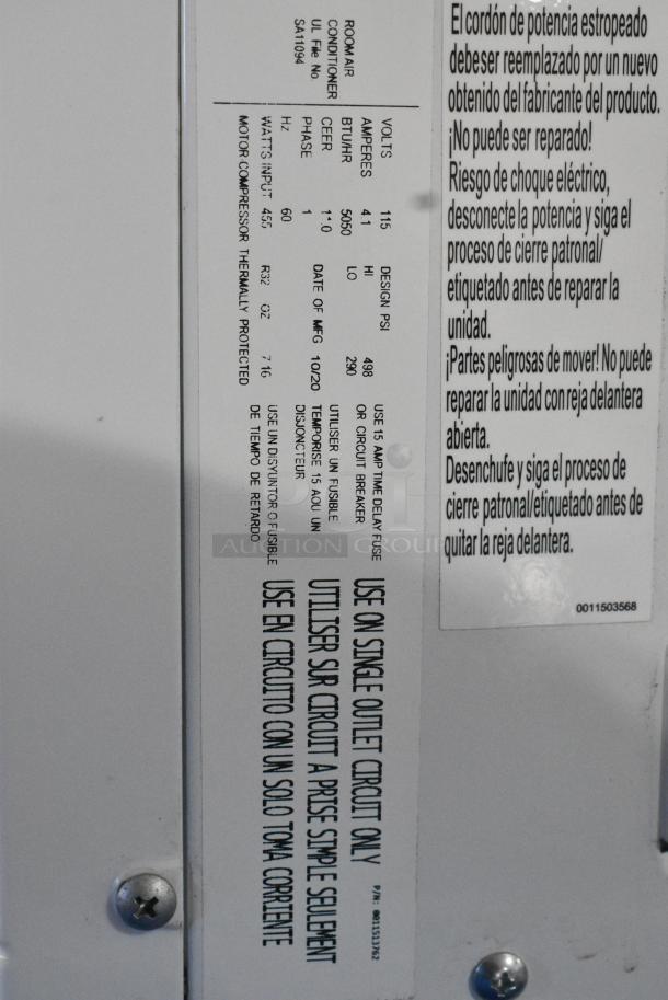 General Electric GE AHTC05AAQ1 Window Mount Air Conditioner. 115 Volts, 1 Phase. Tested and Working! - Image 8 of 8