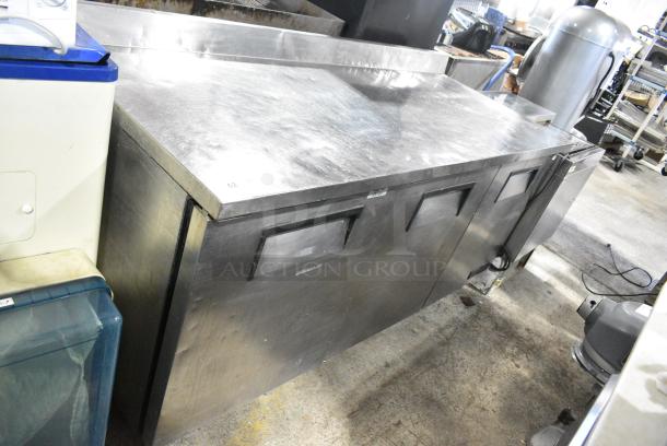 True TWT-72 Stainless Steel Commercial 3 Door Work Top Cooler on Commercial Casters. 115 Volts, 1 Phase. Tested and Powers On But Does Not Get Cold - Image 2 of 8