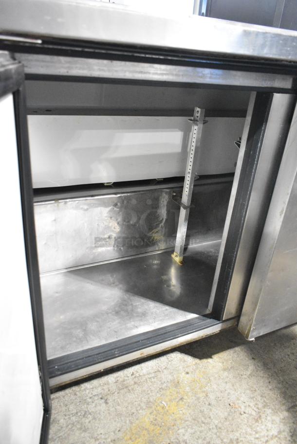 True TWT-72 Stainless Steel Commercial 3 Door Work Top Cooler on Commercial Casters. 115 Volts, 1 Phase. Tested and Powers On But Does Not Get Cold - Image 5 of 8