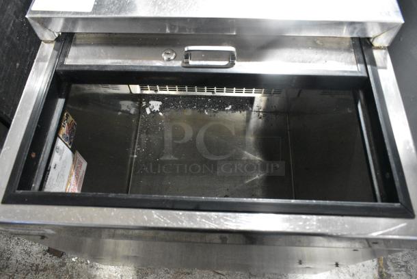 Glastender ST24-S Stainless Steel Commercial Bottle Cooler w/ Sliding Lid. 115 Volts, 1 Phase. Tested and Powers On But Does Not Get Cold - Image 4 of 6