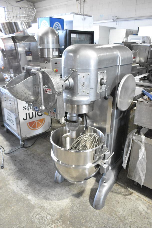 Hobart H-600 Metal Commercial Floor Style 60 Quart Planetary Dough Mixer w/ Pelican Head, Mixing Bowl, Whisk and Dough Hook Attachments. 115 Volts, 1 Phase. - Image 1 of 10