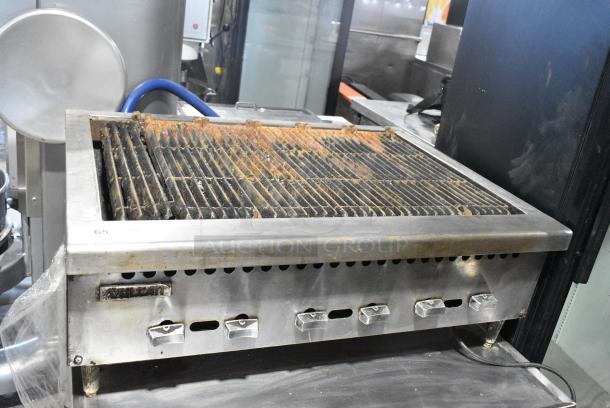 Vulcan VCRB36-1 Stainless Steel Commercial Countertop Natural Gas Powered Charbroiler Grill. - Image 1 of 6