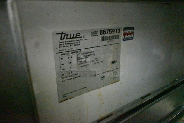 True TRCB-36 Stainless Steel Commercial 2 Drawer Chef Base on Commercial Casters. 115 Volts, 1 Phase. Tested and Powers On But Does Not Get Cold - Image 8 of 8