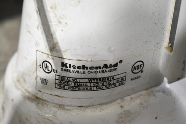 KitchenAid KM25G Metal Countertop Planetary Dough Mixer w/ Whisk Attachment. 120 Volts, 1 Phase. Tested and Does Not Power On - Image 8 of 8