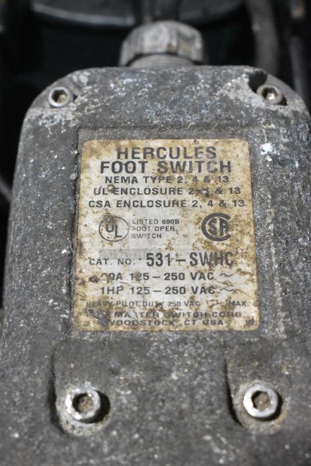 Hercules Foot Switch. 125-250 Volts, 1 Phase. - Image 5 of 5