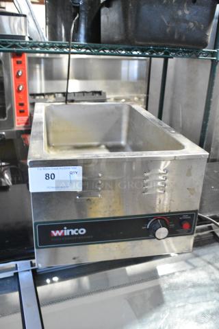 Winco FW-S600 Stainless Steel Commercial Countertop Food Warmer. 120 Volts, 1 Phase. Tested and Working!