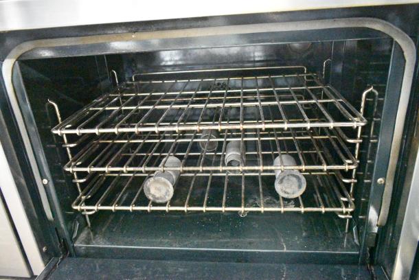 Viking Stainless Steel Commercial Gas Powered 6 Burner Range w/ Charbroiler, Convection Oven and Standard Oven. - Image 6 of 7