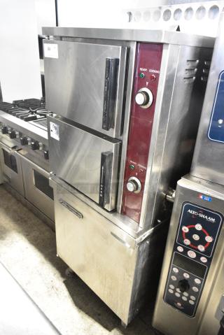 Southbend GCX-2S Stainless Steel Commercial Natural Gas Powered 2 Deck Steam Cabinet.