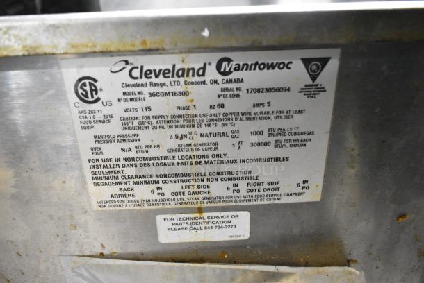Cleveland 36CGM16300 Metal Commercial Natural Gas Powered 2 Deck Steam Cabinet. 300,000 BTU. - Image 9 of 9
