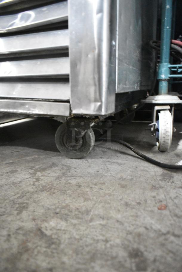 True T-23F-2-MC Stainless Steel Commercial 2 Half Size Door Reach In Freezer on Commercial Casters. 115 Volts, 1 Phase. Tested and Powers On But Does Not Get Cold - Image 5 of 10