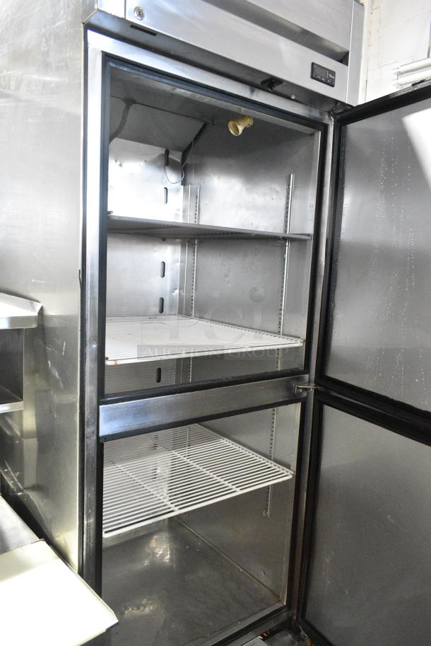 True T-23F-2-MC Stainless Steel Commercial 2 Half Size Door Reach In Freezer on Commercial Casters. 115 Volts, 1 Phase. Tested and Powers On But Does Not Get Cold - Image 8 of 10