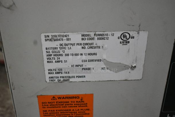 Ametek FERRO510-12 Metal Charger. 120 Volts, 1 Phase. - Image 6 of 6