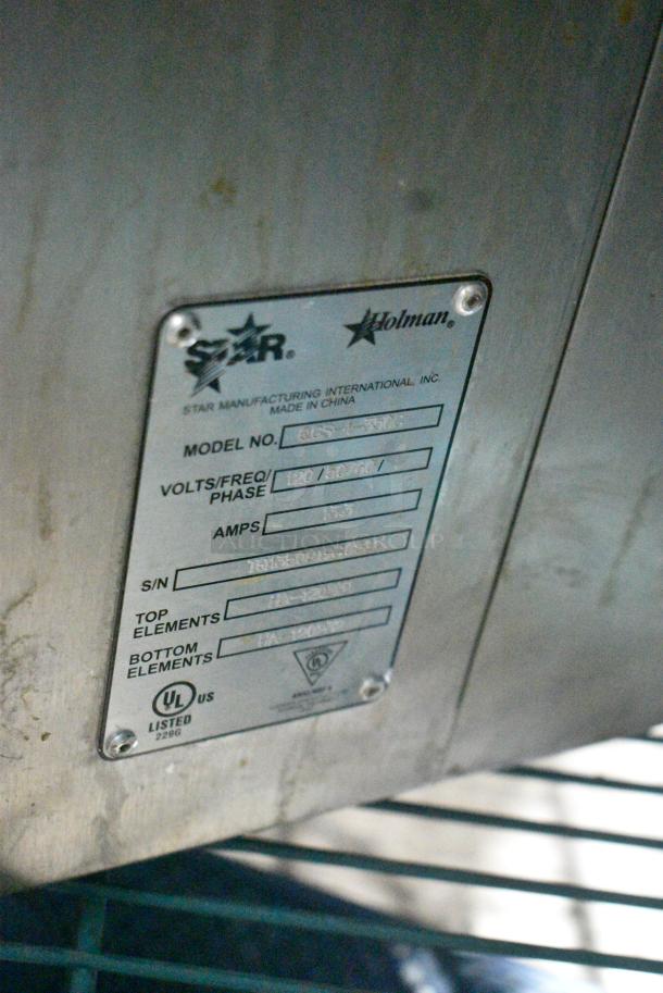 Star Holman QCS-1-350C Stainless Steel Commercial Countertop Electric Powered Conveyor Toaster Oven. 120 Volts, 1 Phase. Tested and Working! - Image 8 of 9