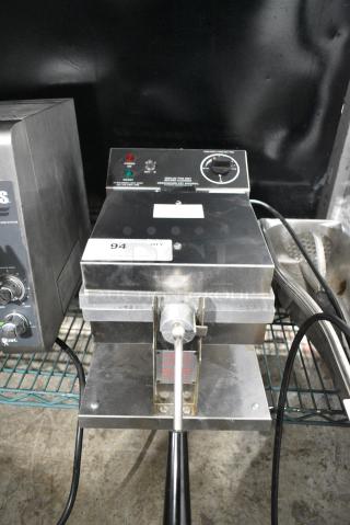 Gold Medal 5025 Stainless Steel Commercial Countertop 4 Mini Waffle Maker. 120 Volts, 1 Phase. Tested and Working!