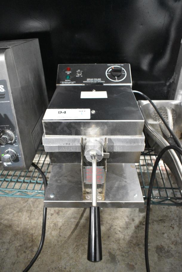 Gold Medal 5025 Stainless Steel Commercial Countertop 4 Mini Waffle Maker. 120 Volts, 1 Phase. Tested and Working! - Image 2 of 7