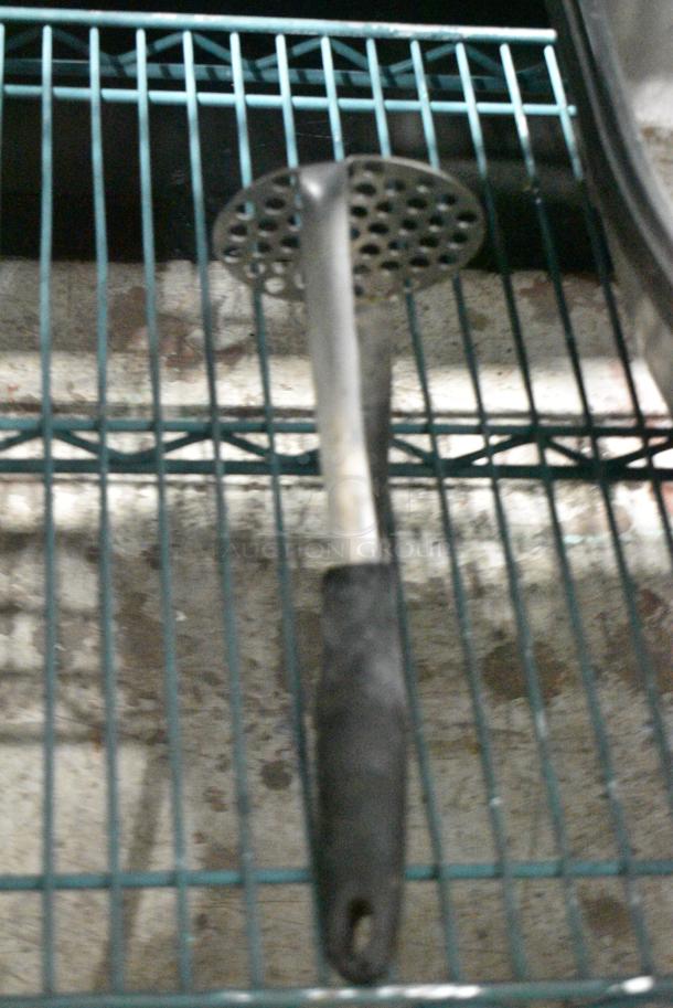 6 Items Including Masher and 5 Stainless Steel Drop In Bins. 6 Times Your Bid! - Image 2 of 4