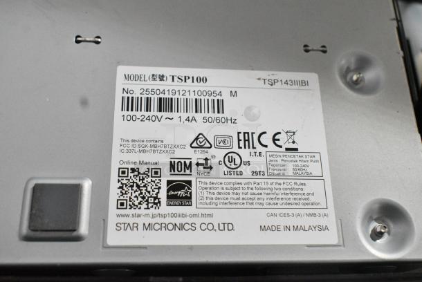 3 Receipt Printers Including Epson and 2 Star. Comes w/ Receipt Printer Rolls and Bus Bin. 3 Times Your Bid! - Image 8 of 10