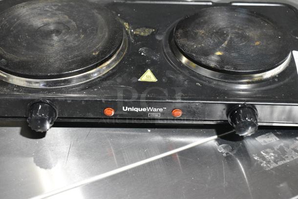 UniqueWare Metal Countertop Electric Powered 2 Burner Range.  120 Volts, 1 Phase. - Image 3 of 6