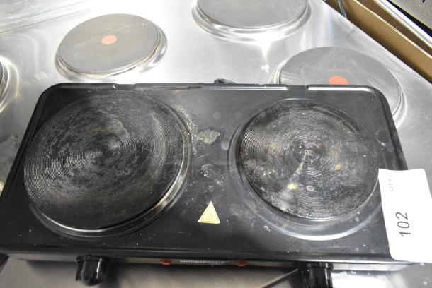 UniqueWare Metal Countertop Electric Powered 2 Burner Range.  120 Volts, 1 Phase. - Image 4 of 6