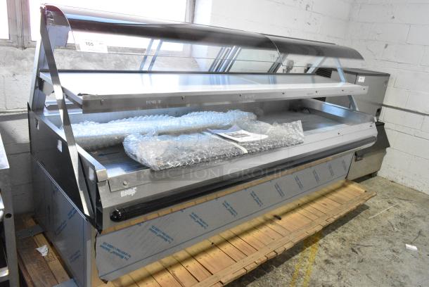 BRAND NEW SCRATCH AND DENT! BKI TSWC7 Stainless Steel Commercial Floor Style Heated Display Case Merchandiser. 208 Volts, 3/1 Phase. - Image 1 of 8