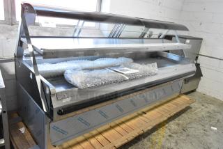 BRAND NEW SCRATCH AND DENT! BKI TSWC7 Stainless Steel Commercial Floor Style Heated Display Case Merchandiser. 208 Volts, 3/1 Phase.