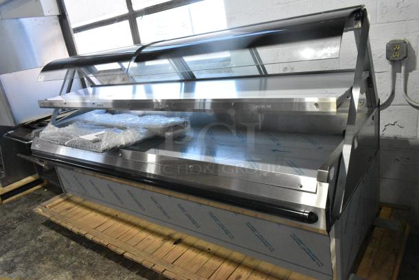 BRAND NEW SCRATCH AND DENT! BKI TSWC7 Stainless Steel Commercial Floor Style Heated Display Case Merchandiser. 208 Volts, 3/1 Phase. - Image 2 of 8