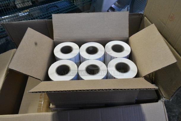 BRAND NEW! Box of CAS LP-1000 Label Rolls - Image 1 of 5