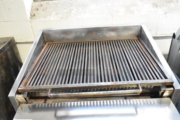 MagiKitch'n Stainless Steel Commercial Natural Gas Powered Charbroiler Grill on Commercial Casters. - Image 5 of 10