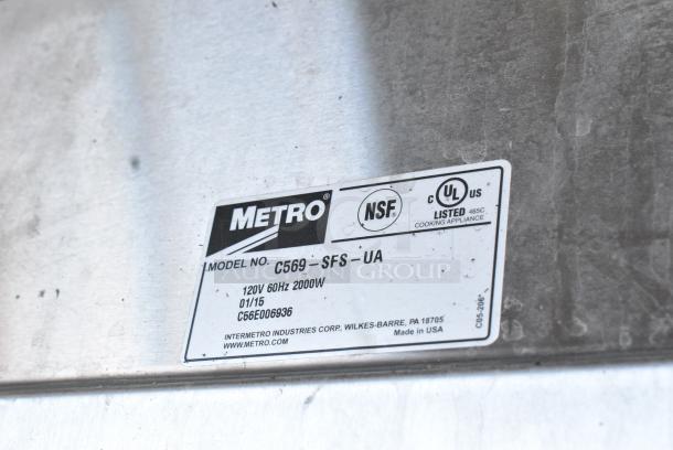Metro C569-SFS-UA Metal Commercial Heated Holding Cabinet on Commercial Casters. 120 Volts, 1 Phase. Cannot Test Due To Plug Style - Image 8 of 8