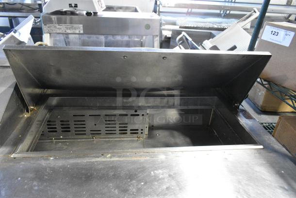 Turbo Air MST-72 Stainless Steel Commercial Sandwich Salad Prep Table Bain Marie Mega Top on Commercial Casters. 115 Volts, 1 Phase. Tested and Working! - Image 6 of 11