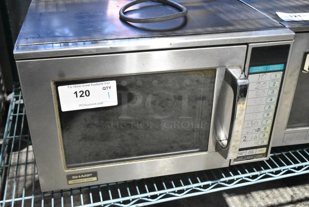 Sharp R-22GV-F Metal Commercial Countertop Microwave Oven. 120 Volts, 1 Phase. - Image 1 of 6