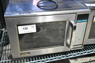 Sharp R-22GV-F Metal Commercial Countertop Microwave Oven. 120 Volts, 1 Phase.