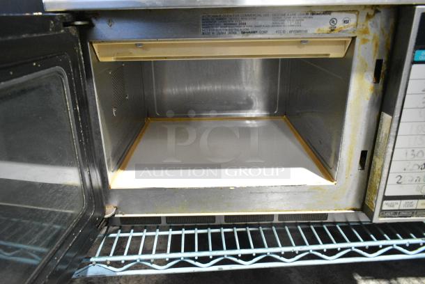 Sharp R-22GV-F Metal Commercial Countertop Microwave Oven. 120 Volts, 1 Phase. - Image 5 of 6
