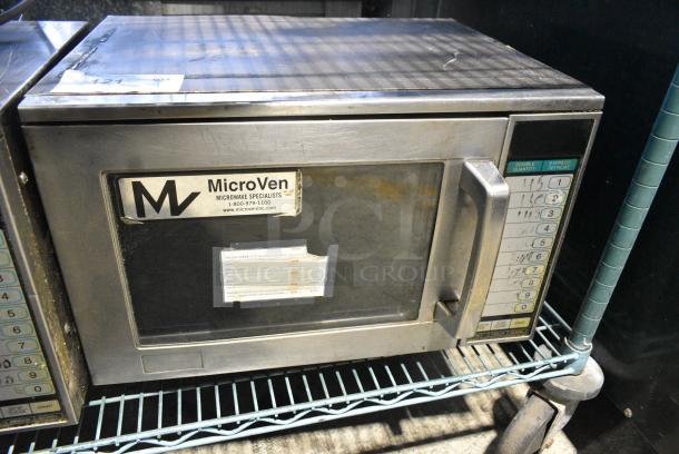 Sharp R-22GV Metal Commercial Countertop Microwave Oven. 120 Volts, 1 Phase. - Image 1 of 5