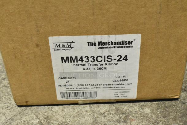 2 BRAND NEW! Boxes of MM433CIS-24 Thermal Transfer Ribbon Rolls. 2 Times Your Bid! - Image 4 of 4
