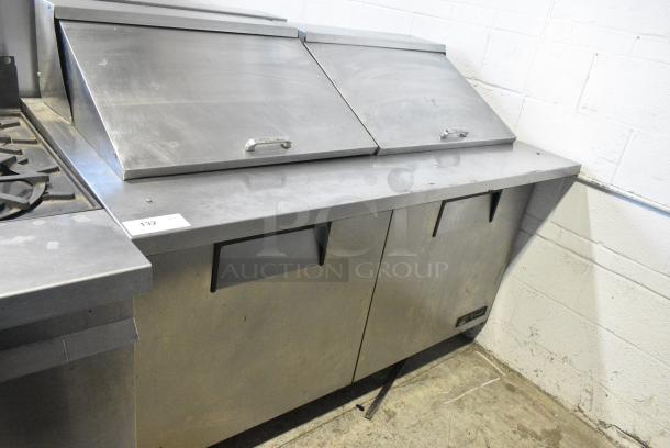 True TSSU-60-24M-B-ST Stainless Steel Commercial Sandwich Salad Prep Table Bain Marie Mega Top on Commercial Casters. 115 Volts, 1 Phase. Tested and Working! - Image 1 of 9